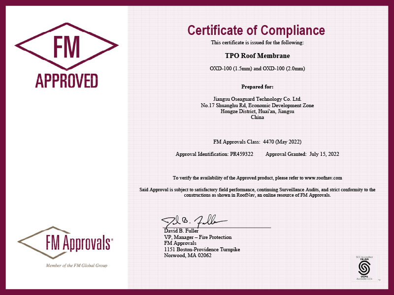 TPO Product Certification