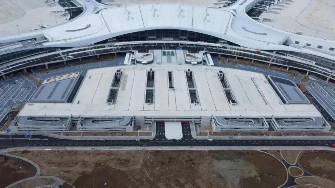 Aerial view of Hohhot Shengle International Airport